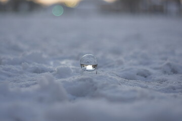 Bola de reflejo nieve