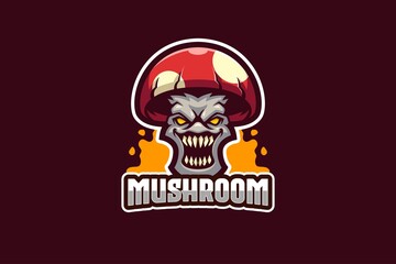 Mushroom E-sport Logo Template