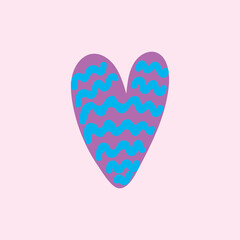 heart icon isolated on colored background