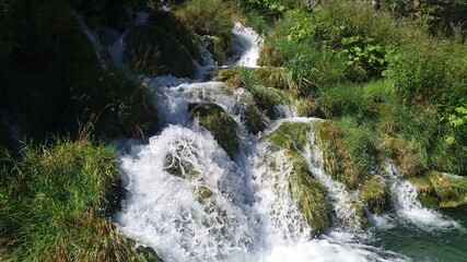 Mały wodospad, Plitwickie jeziora, Chorwacja