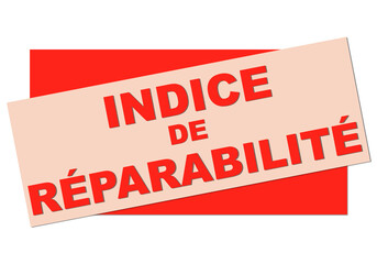 indice de réparabilité rouge bannière