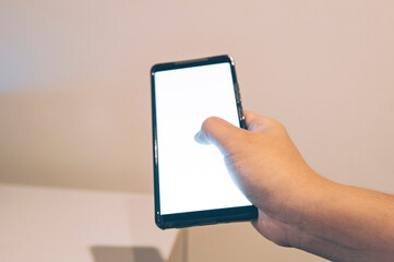 Hand hold smart phone