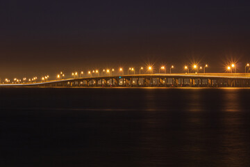 Gandy Bridge night shot,  Tampa Bay, Florida