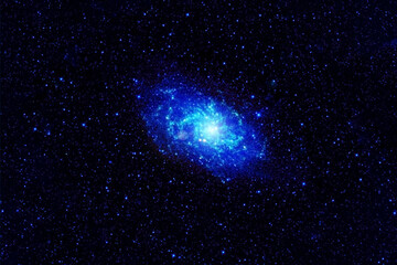 Blue galaxy in deep space. Elements of this image were furnished by NASA.
