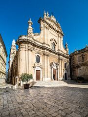 Obraz premium ITALY, MONOPOLI. 2019, JUNE, 10th, The old town of Monopoli, at dusk, Puglia, Italy,