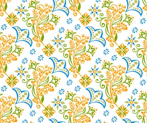 Foto op Plexiglas Vector ornamental hand drawing decorative background. Ethnic seamless pattern ornament. Vector pattern. © Artmirei