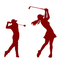 Golfturnier - Golferin - und - Golfer