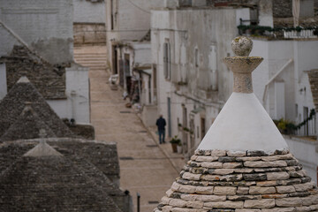 Tradicionales "trullis" de la antigua ciudad de Alberobello, en la región de la Puglia, sur de Italia.