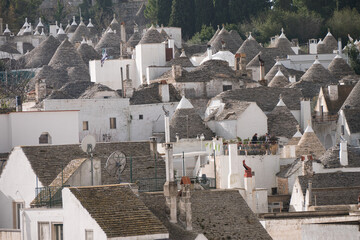 Tradicionales "trullis" de la antigua ciudad de Alberobello, en la región de la Puglia, sur de Italia.