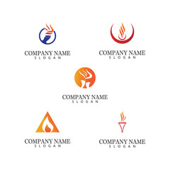 Set Torch  Logo Template vector symbol nature