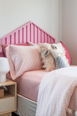 kid's bedroom with pink color