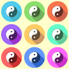 Vector icon of Yin Yang