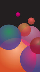 Abstract background. Colored spheres with gradient