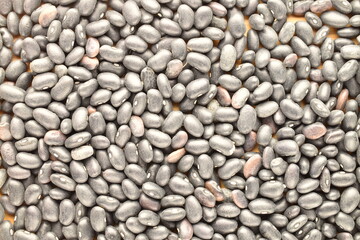 Organic black dried beans, close-up