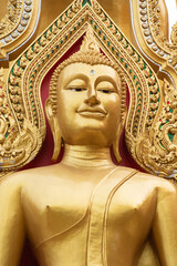 The golden buddha in the temple