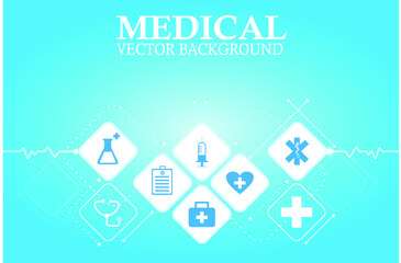 medical and healthcare related icons.vector medical background.