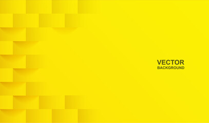 Abstract. Yellow square shape geometric background. light and shadow . Vector.
