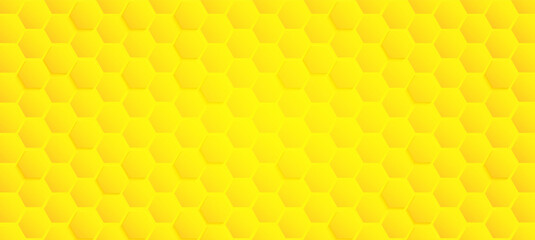 Abstract. Honeycomb yellow background. light and shadow. Vector.
