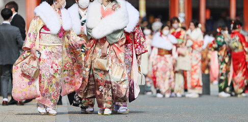 晴れ着姿の女性（成人式のイメージ）