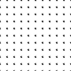 Square seamless background pattern from geometric shapes. The pattern is evenly filled with black roasted turkeys. Vector illustration on white background