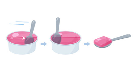 嚥下_スライスゼリーの作り方のイラスト