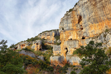 Fototapeta na wymiar View of Sierra de Guara gorge near Lecina village, Huesca, Spain