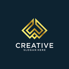 Initial W logo design inspiration