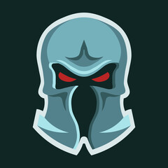 Metal knight's helmet