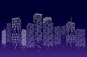 Abstract City Scene buildings, illustration vector