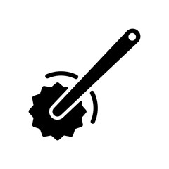 Pizza knife vector glyph icon. Kitchen appliance