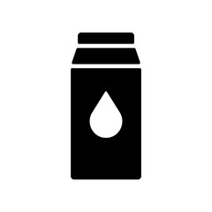 Kitchen vector glyph icon carton of milk