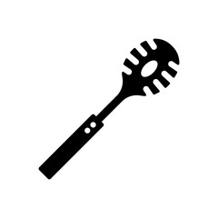 Kitchenware spaghetti spoon vector glyph icon