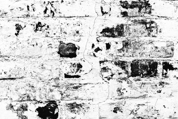 Texture of a brick wall with cracks and scratches which can be used as a background