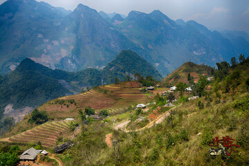 Fototapeta na wymiar Landscape photo taken in Tua Chua district, Dien Bien province