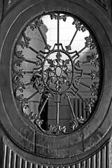 Window in the entrance door in Lviv, Ukraine