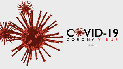 COVID-19 Corona virus Background  isolated on  white background
