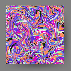 Colorful abstract geometric background. Liquid dynamic lined gradient waves.