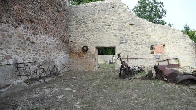Destroyed town Oradour sur Glane Franceduring World War 2