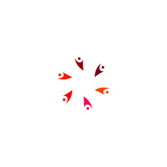 People together sign, symbol, art, logo isolated on white