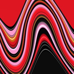 Red pink dark waves, abstract background with lines