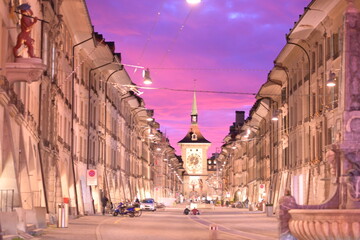 Bern -Schweiz in der Nacht