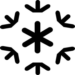 Snowflake winter isolated on white background. black icon silhouette. Vector illustration for Christmas design. New Year sign. Symbol of celebration.