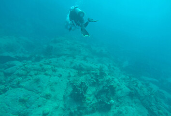 Fototapeta na wymiar SCUBA Diver in the BVI