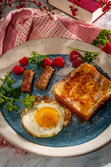 Breakfast French Toast Egg Sausage