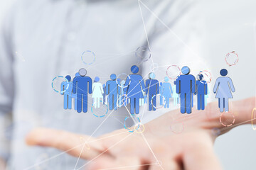 abstract social network scheme, which contains business people