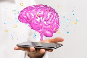 intelligence brain ai digtal 3d artificial intelligence