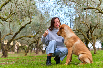 Women with dog