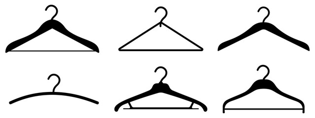 Hanger icon set on white background. Vector illustration