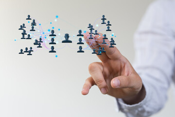 hierarchy connection team group 3d