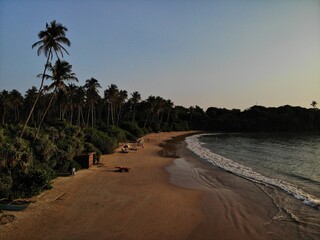 drone shot of beaches in Sri Lanka